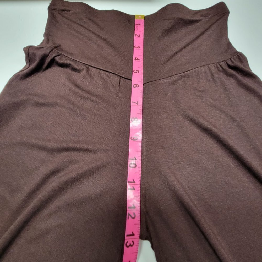 Dark Brown Pants Comfy Brown Slim Fit Pants Flared Wide Leg Pant -One Size - NEW - Picture 7 of 10